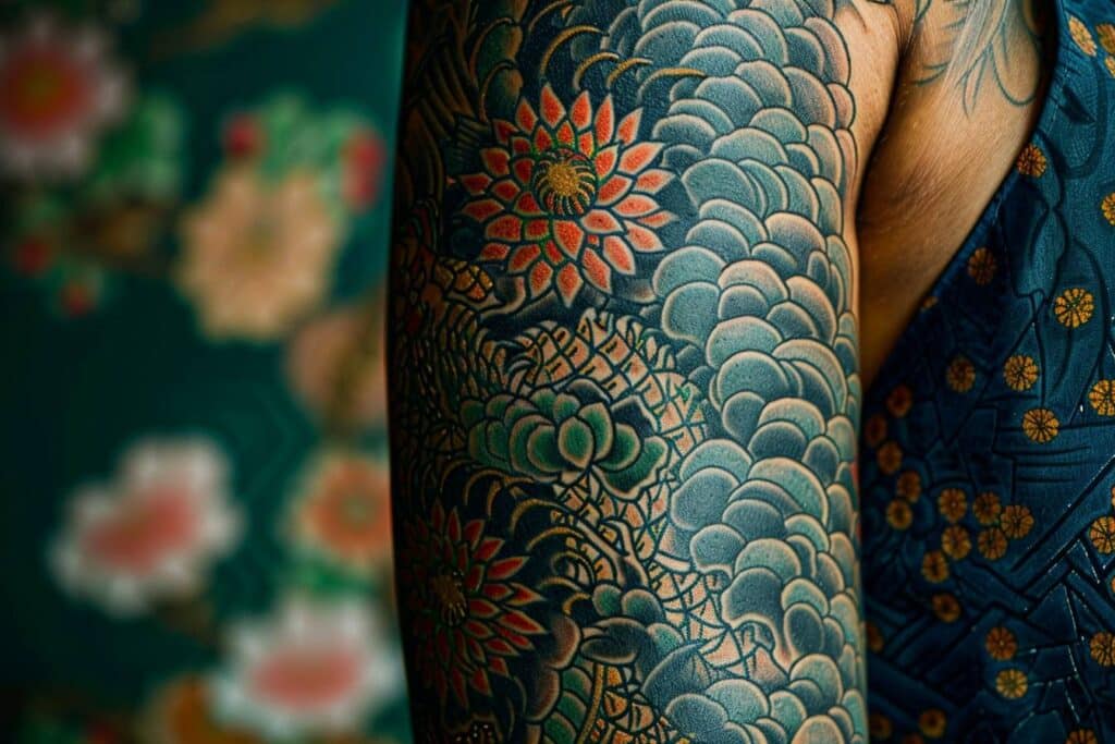 Tatouage japonais mettant en avant l'art d'Irezumi