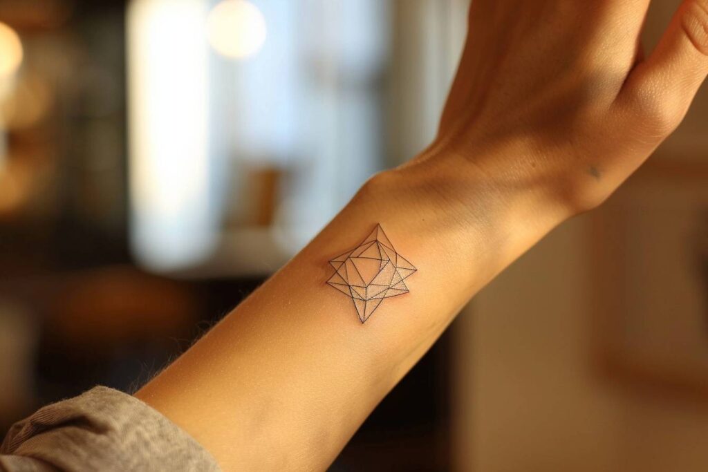 Tatouage minimaliste avec motifs discrets et modernes